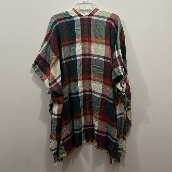 Quagga Red & Green Plaid Wrap Shawl - Picture 2 of 6